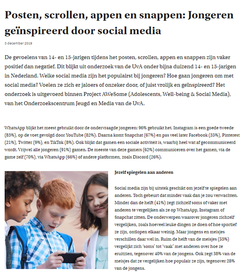 Posten, scrollen, appen en snappen